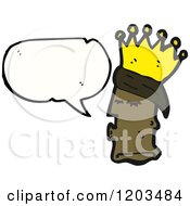 Cartoon Of A Speaking King Royalty Free Vector Illustration