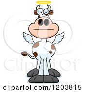 Cartoon Of A Bored Holy Cow Royalty Free Vector Clipart by Cory Thoman