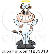 Cartoon Of A Grinning Holy Cow Royalty Free Vector Clipart by Cory Thoman