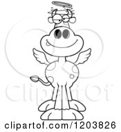 Cartoon Of A Black And White Drunk Holy Cow Royalty Free Vector Clipart