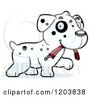 Poster, Art Print Of Cute Dalmatian Puppy Carrying A Leash