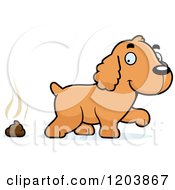 Poster, Art Print Of Cute Spaniel Puppy And Pile Of Poop