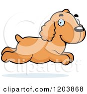 Poster, Art Print Of Cute Spaniel Puppy Running
