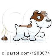 Poster, Art Print Of Cute Jack Russell Terrier Puppy With A Pile Of Poop