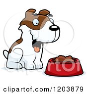 Cartoon Of A Cute Jack Russell Terrier Puppy Sitting Royalty Free Vector Clipart by Cory Thoman