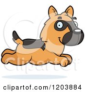 Cute German Shepherd Puppy Running
