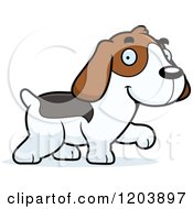 Poster, Art Print Of Cute Beagle Puppy Walking