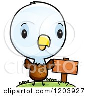 Poster, Art Print Of Cute Baby Bald Eagle By A Sign Post