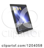 Clipart Of A 3d Touch Screen Tablet Computer Royalty Free CGI Illustration