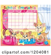 Poster, Art Print Of Chihuahua School Time Table