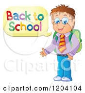 Poster, Art Print Of Happy Male Student Saying Back To School