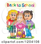 Poster, Art Print Of Happy Students Saying Back To School