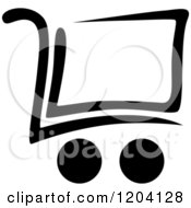 Black And White Shopping Cart Icon 2