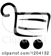 Black And White Shopping Cart Icon 6