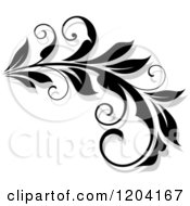 Clipart Of A Black And White Flourish With A Shadow 16 Royalty Free Vector Illustration