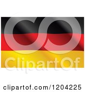 Clipart Of A Rippling German Flag Royalty Free Vector Illustration