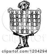 Clipart Of A Vintage Black And White Heraldry Royalty Free Vector Illustration by Prawny Vintage