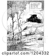 Poster, Art Print Of Vintage Black And White Military Tank