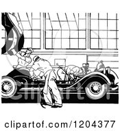 Poster, Art Print Of Vintage Black And White Automobile Assembly Line
