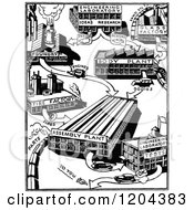 Poster, Art Print Of Vintage Black And White Automobile Factory