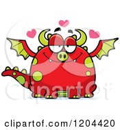 Poster, Art Print Of Loving Chubby Red Dragon