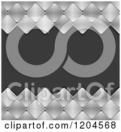 Poster, Art Print Of 3d Brushed Metal Diamond Tiles Bordering Carbon Fiber