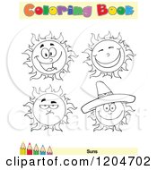 Poster, Art Print Of Coloring Book Page With Sun Outlines Text And A Colored Pencil Border 2