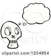 Poster, Art Print Of Skull Thinking