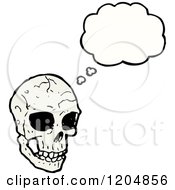 Poster, Art Print Of Skull Thinking