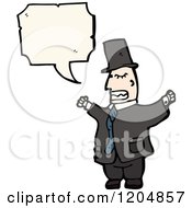 Cartoon Of A Magician Speaking Royalty Free Vector Illustration by lineartestpilot