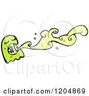 Cartoon Of A Ghoul Thinking Royalty Free Vector Illustration