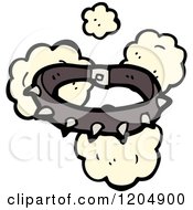 Cartoon Of A Spiked Dog Collar Royalty Free Vector Illustration