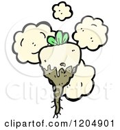 Cartoon Of A Turnip Royalty Free Vector Illustration by lineartestpilot