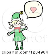 Cartoon Of An Elf In Love Royalty Free Vector Illustration