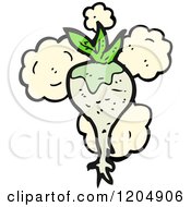 Cartoon Of A Turnip Royalty Free Vector Illustration by lineartestpilot