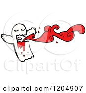 Cartoon Of A Bloody Ghost Royalty Free Vector Illustration