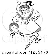 Cartoon Of A Vintage Black And White Woman Dancing And Playing A Banjo Bessie Clayton Royalty Free Vector Clipart