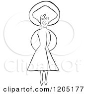 Cartoon Of A Vintage Black And White Alice Lloyd Sketch Royalty Free Vector Clipart