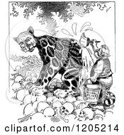 Poster, Art Print Of Vintage Black And White Leopard Changing His Spots