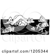 Clipart Of A Vintage Black And White Sea Sickness Royalty Free Vector Illustration