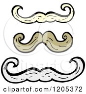 Cartoon Of Fake Mustaches Royalty Free Vector Illustration by lineartestpilot