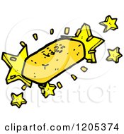 Cartoon Of A Shining Gold Brick Royalty Free Vector Illustration by lineartestpilot