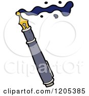 Cartoon Of A Fountain Ink Pen Royalty Free Vector Illustration by lineartestpilot