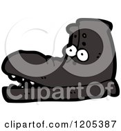 Cartoon Of A Leather Boot Royalty Free Vector Illustration
