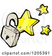 Cartoon Of A Padlock Royalty Free Vector Illustration by lineartestpilot