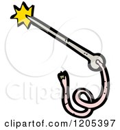 Cartoon Of A Magic Wand Royalty Free Vector Illustration by lineartestpilot