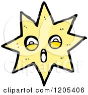 Cartoon Of A Star Royalty Free Vector Illustration