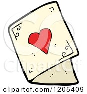 Cartoon Of A Valentines Day Greeting Card Royalty Free Vector Illustration by lineartestpilot #COLLC1205409-0180