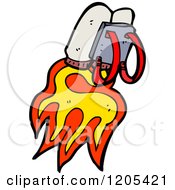 Cartoon Of A Jetpack Royalty Free Vector Illustration by lineartestpilot