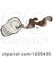 Cartoon Of A Spilled Soda Pop Can Royalty Free Vector Illustration by lineartestpilot